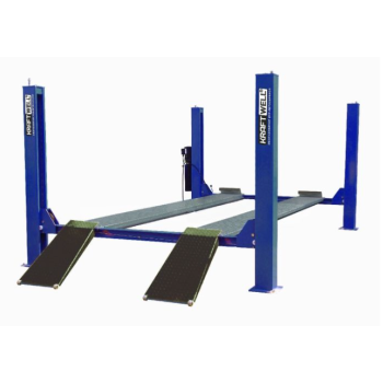 Подъемник четырехстоечный 6,5 тонн KraftWell KRW6.5WA_blue, электрогидравлический, для сход-развала, 380В