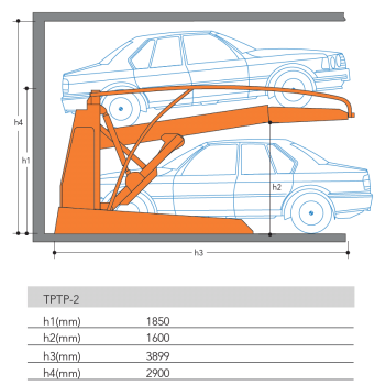 Парковочный электрогидравлический подъемник TPTP-2