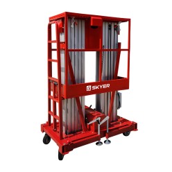 Двухмачтовый электрический несамоходный подъемник SKYER GTWY12-200 (220 V, без АКБ, г/п 200 кг, в/п 12м)