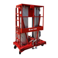 Двухмачтовый электрический несамоходный подъемник SKYER GTWY6-200 (220 V, без АКБ, г/п 200 кг, в/п 6м)