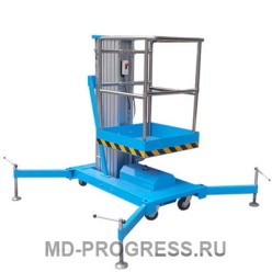 Одномачтовый электрический несамоходный подъемник SKYER GTWY6-100 (220 V, без АКБ, г/п 125 кг, в/п 6м) Одномачтовый электрический несамоходный подъемник SKYER GTWY6-100 (220 V, без АКБ, г/п 125 кг, в/п 6м)