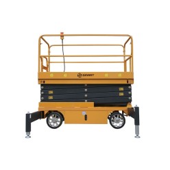 Подъемник ножничный несамоходный SJY-0.3-9 (220V, 300 кг, высота подъема 9 м) SMARTLIFT