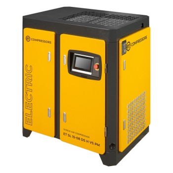 Винтовой компрессор ET-Compressors ET SL 37-08 DS H VS PM (IP65) двухступенчатый с частотным регулированием производительности и двигателем с постоянными магнитами