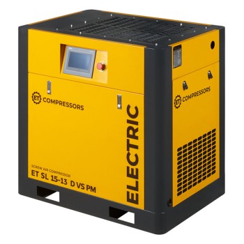 Винтовой компрессор ET-Compressors SL 15-13 D VS PM (IP23) без муфты с частотным регулированием производительности и двигателем на постоянных магнитах