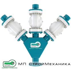 Пневмоуправляемый делитель потока ДПП 03 Ду 150 мм