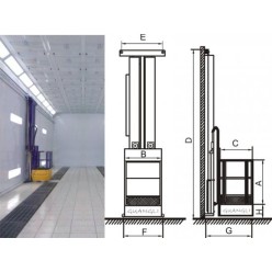 Окрасочный подъемник 2 шт. KraftWell MAN LIFT