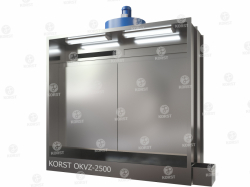 Покрасочная камера с водяной завесой Корст OKVZ-3500 слева