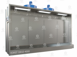 Покрасочная камера с водяной завесой Корст OKVZ-3500 расширенная справа