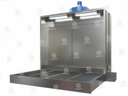 Покрасочная камера с водяной завесой Корст OKVZ-4000+P слева