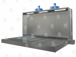 Покрасочная камера с водяной завесой Корст OKVZ-4000+P расширенная слева