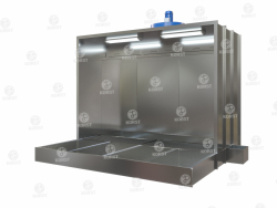 Покрасочная камера с водяной завесой Корст OKVZ-3500А+P полубоком слева