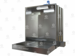 Покрасочная камера с водяной завесой Корст OKVZ-2000A+P полубоком слева