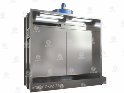 Покрасочная камера Корст OKVZ-2500 полубоком справа, вариант 2