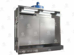 Покрасочная камера Корст OKVZ-2500 полубоком справа
