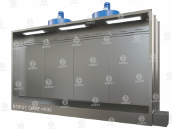 Покрасочная камера Корст OKVZ-2500 полубоком слева вариант исполнения-2