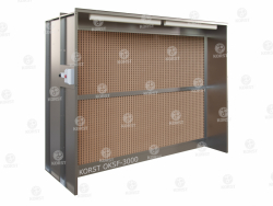 Сухая покрасочная камера Корст OKSF-2500 полубоком справа