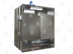 Покрасочная камера Корст OKVZ-2000A полубоком справа
