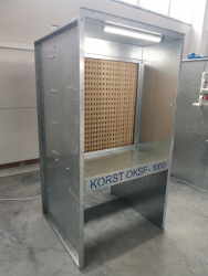 Покрасочная камера Корст OKSF-1000 полубоком справа