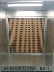 Сухая покрасочная камера Корст OKSF-1000 спереди близко